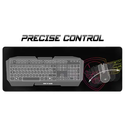 Spirit of Gamer Egérpad - Darkskull Mouse Pad - Ultra King Size (800 x 300 x 5mm; varrott szélek; fekete) – 2. kép