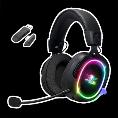 Spirit of Gamer Wireless Fejhallgató - MIC-XH1200 (MultiPlatform,7.1,mikrofon, hangerőszabályzó, nagy-párnás, fekete) – 2. kép