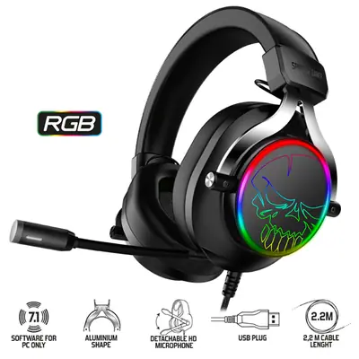 Spirit of Gamer Fejhallgató - MIC-XH600 (MultiPlatform, 7.1, mikrofon, hangerőszabályzó, nagy-párnás, fekete) – 2. kép