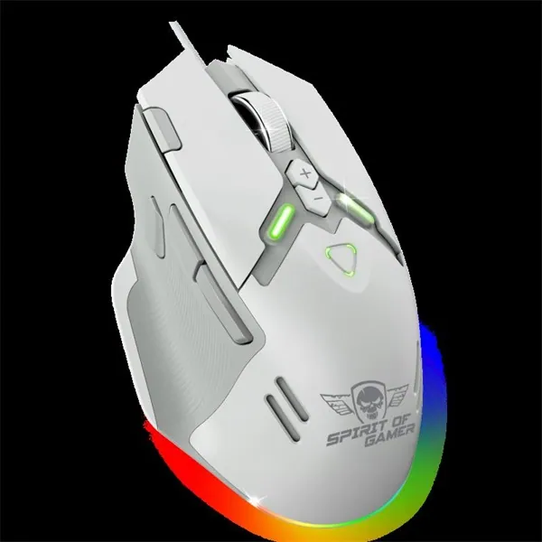 Spirit of Gamer Egér - ELITE-M60 Black (Optikai, 20000 DPI, 1000Hz, 9 programozható gomb, RGB, vezetékes, fekete)