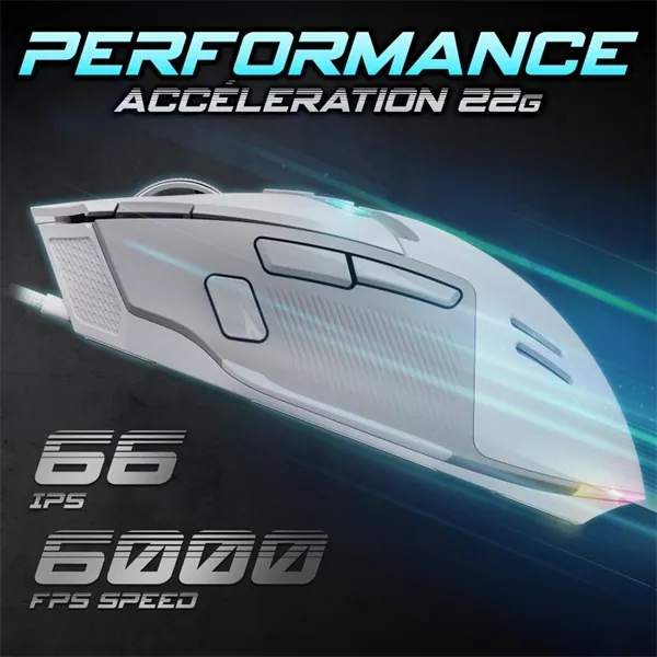 Spirit of Gamer Egér - ELITE-M60 Black (Optikai, 20000 DPI, 1000Hz, 9 programozható gomb, RGB, vezetékes, fekete) – 6. kép