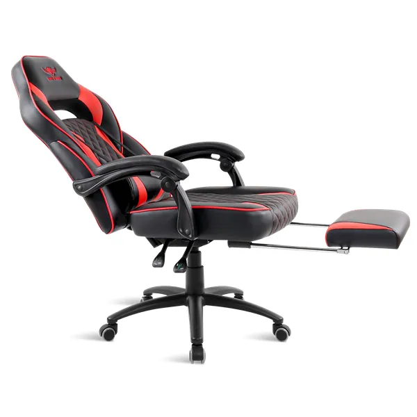Spirit of Gamer szék - MUSTANG Red (állítható dőlés/magasság; kihajtható lábtartó; max.120kg-ig, piros) – 5. kép