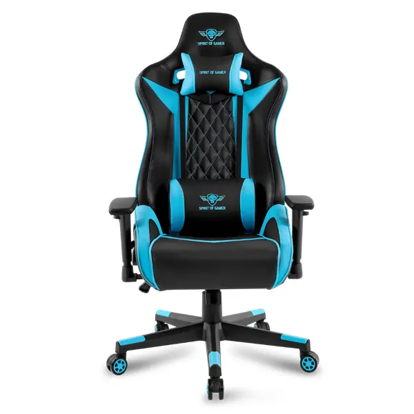 Spirit of Gamer szék - CRUSADER Blue (állítható dőlés/magasság/kartámasz; max.120kg-ig, kék) – 2. kép