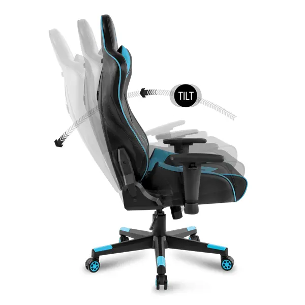 Spirit of Gamer szék - CRUSADER Blue (állítható dőlés/magasság/kartámasz; max.120kg-ig, kék) – 7. kép