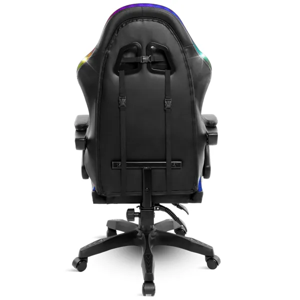 Spirit of Gamer szék - SIRIUS (RGB, állítható dőlés/magasság; kihajtható lábtartó; max.120kg-ig, fekete) – 4. kép