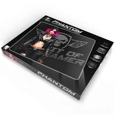 Spirit of Gamer Egérpad - Phantom (420 x 330 x 4mm; varrott szélek; üveg felület; fekete) – 2. kép