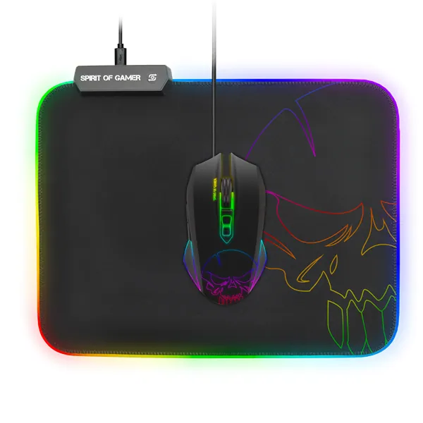 Spirit of Gamer Egérpad - RGB Medium (RGB háttérvilágítás, 350 x 255 x 3mm; fekete) – 4. kép