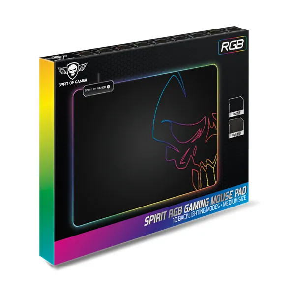 Spirit of Gamer Egérpad - RGB Medium (RGB háttérvilágítás, 350 x 255 x 3mm; fekete) – 8. kép
