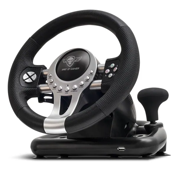 Spirit of Gamer Kormány - RACE WHEEL PRO 2 (kormány+pedálok+váltó, PC / PS3/4 / XBOX X/S/One kompatibilis, fekete) – 6. kép