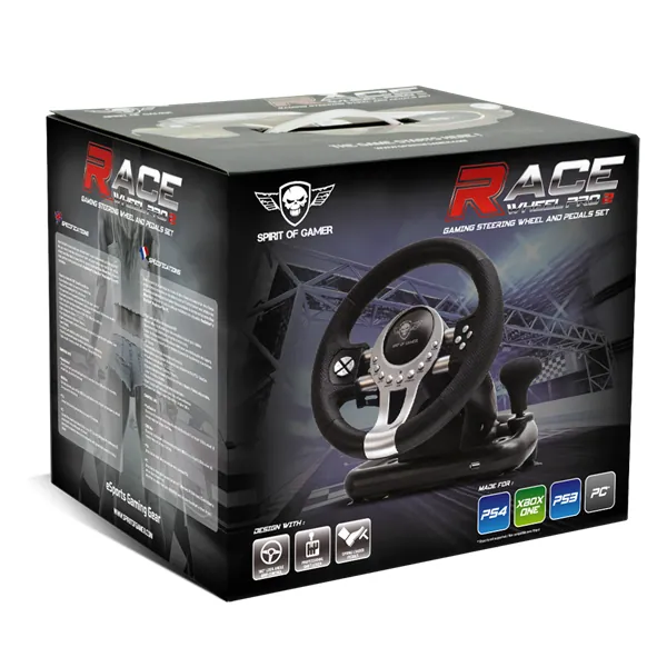 Spirit of Gamer Kormány - RACE WHEEL PRO 2 (kormány+pedálok+váltó, PC / PS3/4 / XBOX X/S/One kompatibilis, fekete) – 8. kép