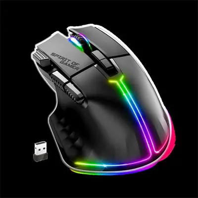 Spirit of Gamer Egér vezeték nélküli - PRO-M5 Wireless (Optikai, 8000DPI, 8 gomb, fekete) – 2. kép