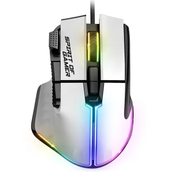 Spirit of Gamer PRO-M5 Arctic USB optikai egér S-PM5RGBWT