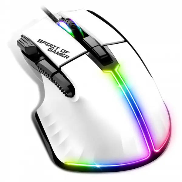 Spirit of Gamer PRO-M5 Arctic USB optikai egér S-PM5RGBWT – 3. kép