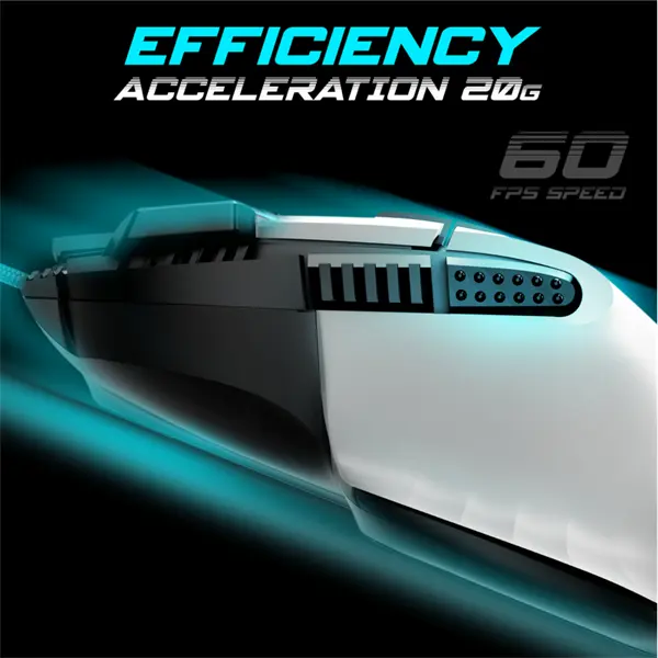 Spirit of Gamer PRO-M5 Arctic USB optikai egér S-PM5RGBWT – 7. kép