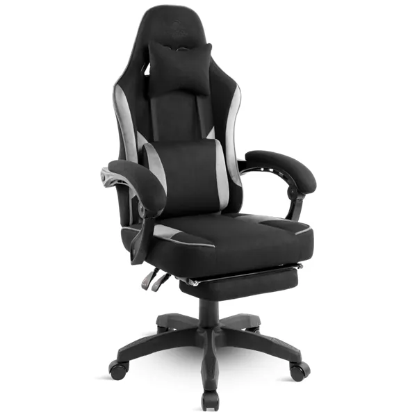 Spirit of Gamer szék - RAVEN (állítható dőlés/magasság; kihajtható lábtartó; max.120kg-ig, fekete)