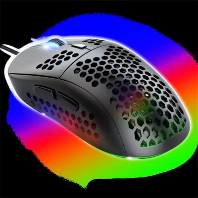 Spirit of Gamer Egér - S-PM4 RGB (Optikai, 12800DPI, 6 gomb, harisnyázott kábel, fekete) – 2. kép