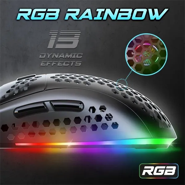 Spirit of Gamer Egér - S-PM4 RGB (Optikai, 12800DPI, 6 gomb, harisnyázott kábel, fekete) – 5. kép