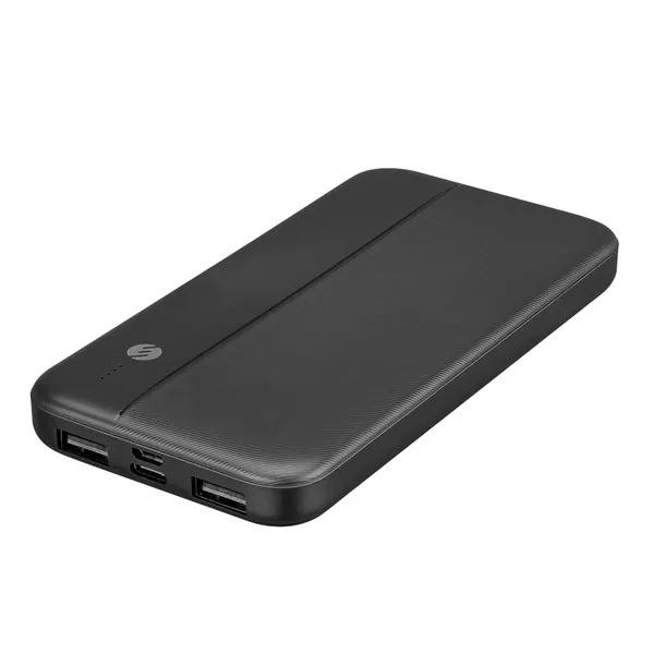 S-Link Powerbank - IP-G10N 10000mAh (2xUSB, Micro usb, Type-C, LED, fekete) – 2. kép