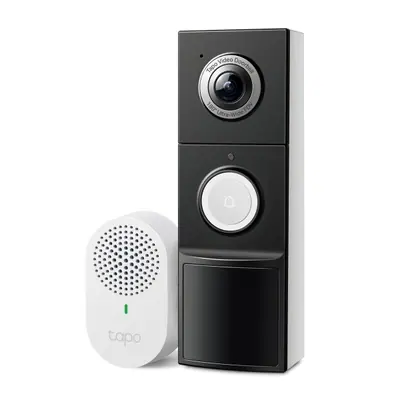 TP-Link Vezeték nélküli IP video kaputelefon szett - Tapo D235 (5MP, 180°; IP66, SD, audio; H.264; 10000mAh akku)