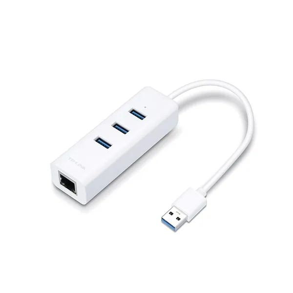 TP-Link UE330 3-Port Hub & Gigabit Ethernet Adapter 2 in 1 USB Adapter