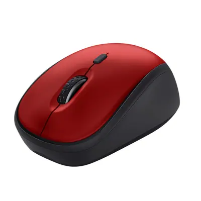 Trust Egér Notebook Vezeték Nélküli - Yvi+ Red (800-1600DPI; micro vevő; vörös)
