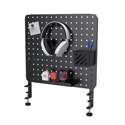 Trust Rendszerező - GXT724 Vesto (fém állvány + headset tartó, polc, kosár, mágnes; fekete)