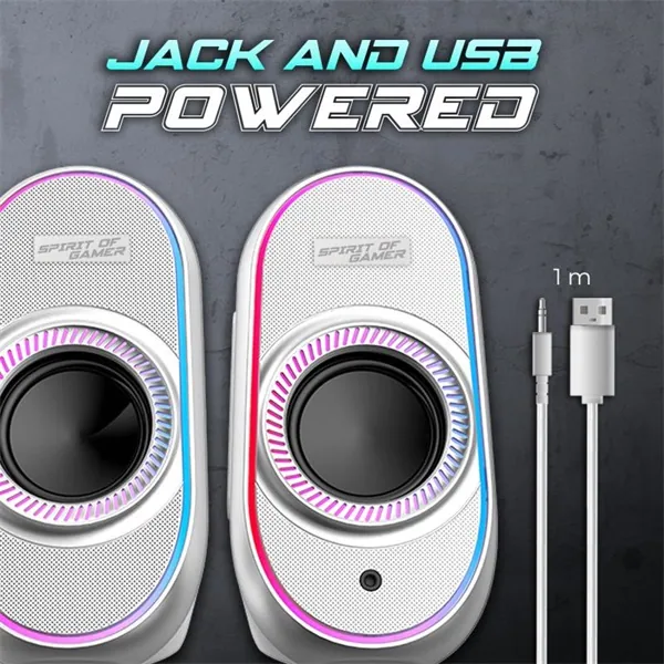 Spirit of Gamer Hangszóró 2.0 - Fanatic 500 Arctic (PC/Mac, Bluetooth/3,5mm Jack, fehér) – 5. kép