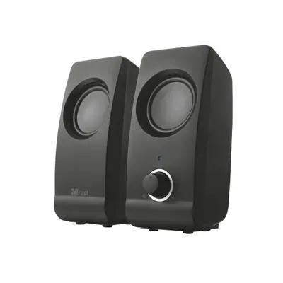 Trust Hangszóró 2.0 - Remo (8W RMS; hangerőszabályzó; 3,5mm jack; USB tápcsatlakozó; fekete) – 2. kép