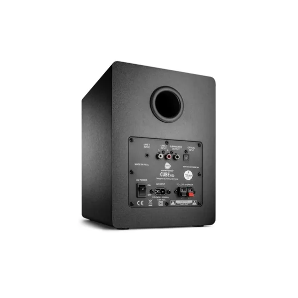 WaveMaster Hangszóró 2.0 - CUBE NEO Black (50W RMS, Bluetooth, 3,5mm jack, RCA, Toslink, Távírányító, Fekete) – 5. kép