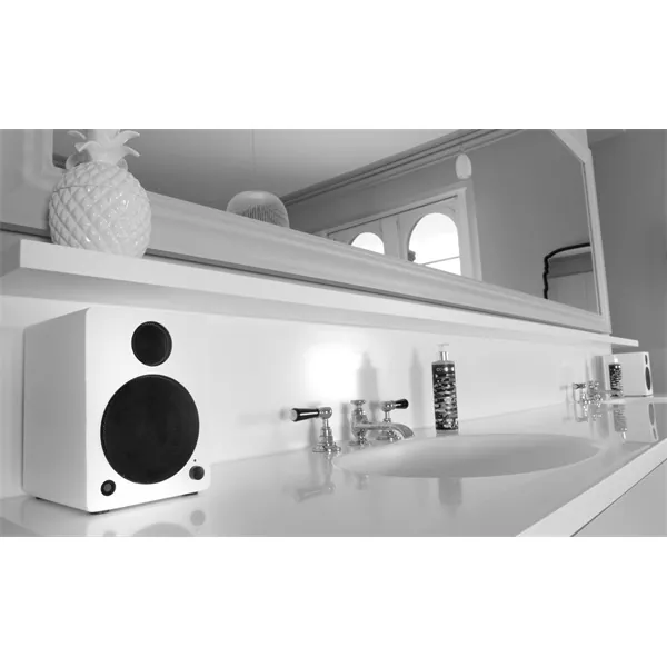WaveMaster Hangszóró 2.0 - CUBE NEO White (50W RMS, Bluetooth, 3,5mm jack, RCA, Toslink, Távírányító, Fehér) – 5. kép