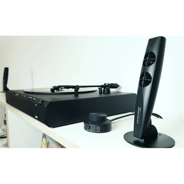 WaveMaster Hangszóró 2.1 - STAX BT (46W RMS, Fa mélynyomó, Bluetooth, 3,5mm jack, RCA, Fekete) – 6. kép