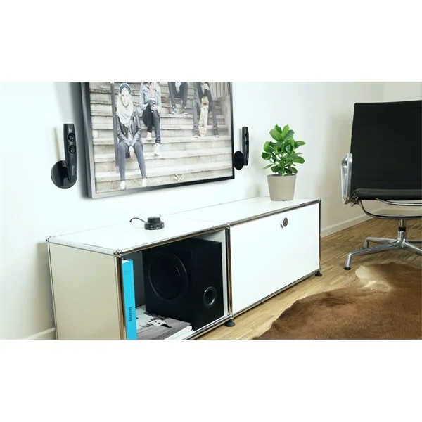 WaveMaster Hangszóró 2.1 - STAX BT (46W RMS, Fa mélynyomó, Bluetooth, 3,5mm jack, RCA, Fekete) – 7. kép