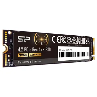 Silicon Power SSD - 1TB US75 (r:7000MB/s; w:6000 MB/s, NVMe 1.4 támogatás, M.2 PCIe Gen 4x4) – 2. kép