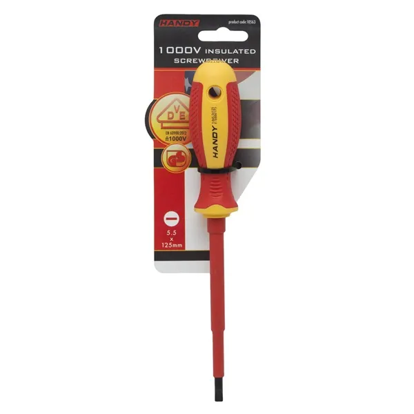 Handy Csavarhúzó - 10563 (lapos, 5,5, 125mm, 1000V-ig szigetelt, mágneses fej) – 3. kép