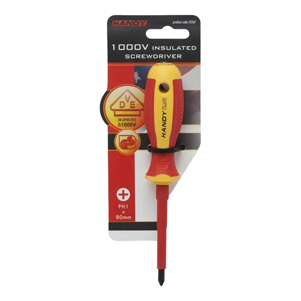 Handy Csavarhúzó - 10567 (PH1, 80mm, 1000V-ig szigetelt, mágneses fej) – 3. kép