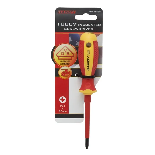 Handy Csavarhúzó - 10571 (PZ1, 80mm, 1000V-ig szigetelt, mágneses fej) – 3. kép