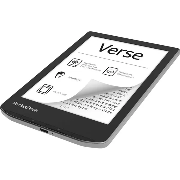 POCKETBOOK e-Reader - PB629 VERSE Mist Grey (6"E Ink Carta, Cpu: 1GHz,512MB,8GB,1500mAh, wifi,mSD, kép megvilágítás) – 4. kép