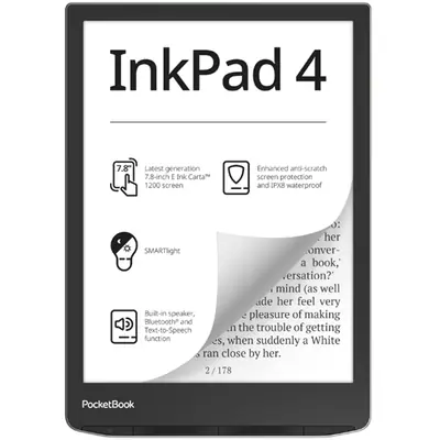 PocketBook InkPad 4 7,8" E-book olvasó 32GB Stardust Silver