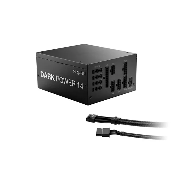 Be Quiet! Tápegység 1000W - DARK POWER 14 (80+ Titanium, ATX3.1, PCIe5.1, moduláris, fekete) – 2. kép