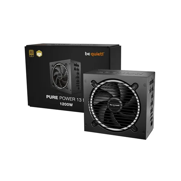 Be Quiet! Tápegység 1200W - PURE POWER 13 M (80+ Gold, ATX3.1, PCIe5.1, moduláris, fekete) – 2. kép