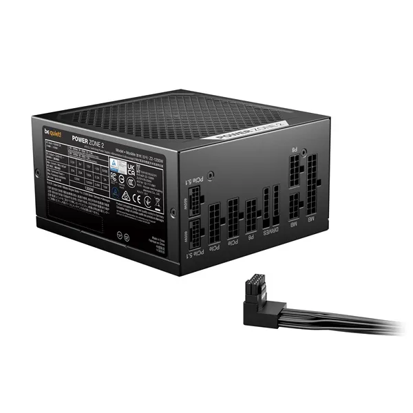 Be Quiet! Tápegység 1200W - POWER ZONE 2 (80+ Platinum, ATX3.1, moduláris, félpasszív ventilátor, fekete) – 2. kép