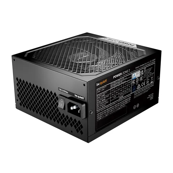 Be Quiet! Tápegység 1200W - POWER ZONE 2 (80+ Platinum, ATX3.1, moduláris, félpasszív ventilátor, fekete) – 3. kép