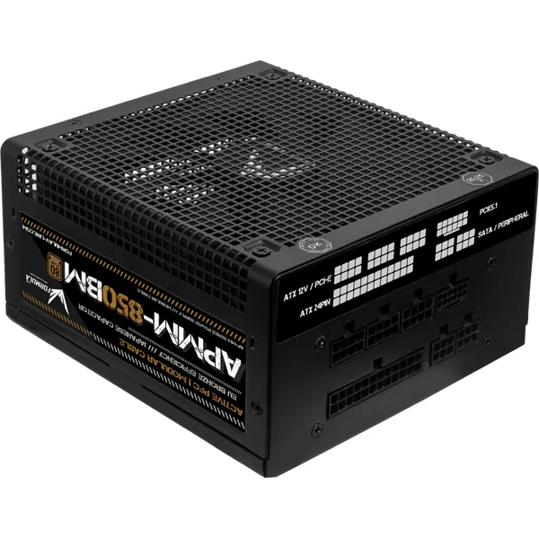 Formula Tápegység 850W - APMM-850BM (80 Plus Bronze, ATX3.1/PCIe 5.1, Aktív PFC, 14cm, Full Moduláris)