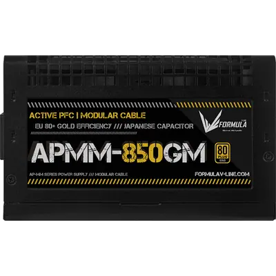 Formula Tápegység 850W - APMM-850GM (80 Plus Gold, ATX3.1/PCIe 5.1, Aktív PFC, 14cm, Full Moduláris) – 2. kép