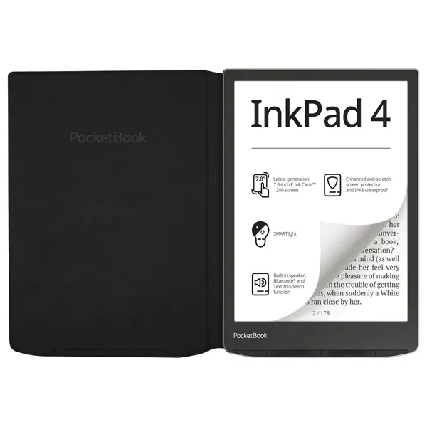 POCKETBOOK e-book tok - PB743 INKPad4 FLIP gyári Tok Fekete – 3. kép