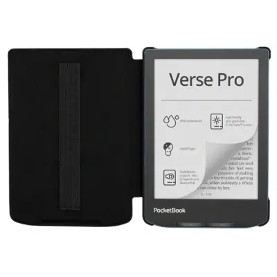 POCKETBOOK e-book tok - VersePro gyári Tok Fekete – 2. kép