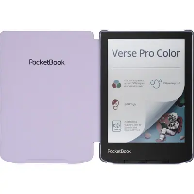 POCKETBOOK e-book tok - PB619, PB629, PB634 Shell transparent strap gyári Tok lila