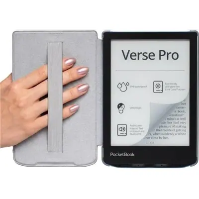 POCKETBOOK e-book tok - PB619, PB629, PB634 Shell transparent strap gyári Tok Sage