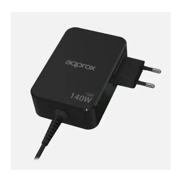 APPROX Telefontöltő - USB Type-C, 140W gyorstöltő + 1.8m kábel, Fekete