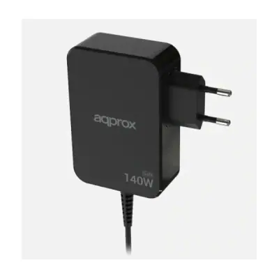 APPROX Telefontöltő - USB Type-C, 140W gyorstöltő + 1.8m kábel, Fekete – 2. kép